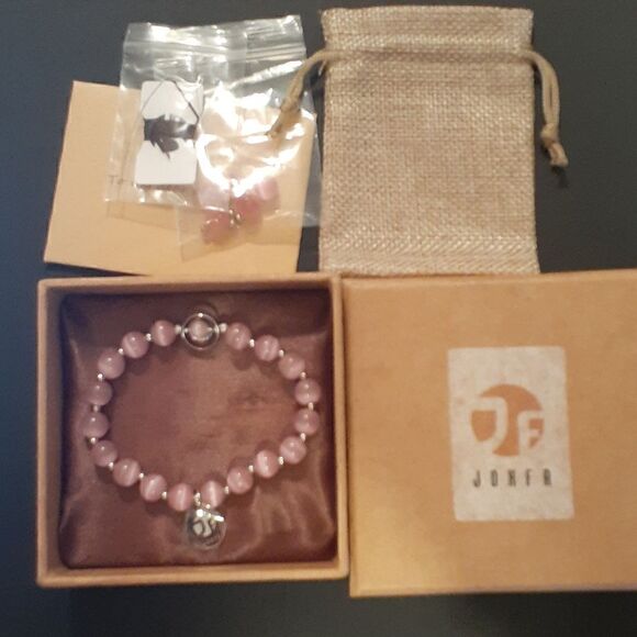 New JOXFA Healing Bracelet Rose Quartz  Crystal New With Everything Included. - Picture 4 of 4